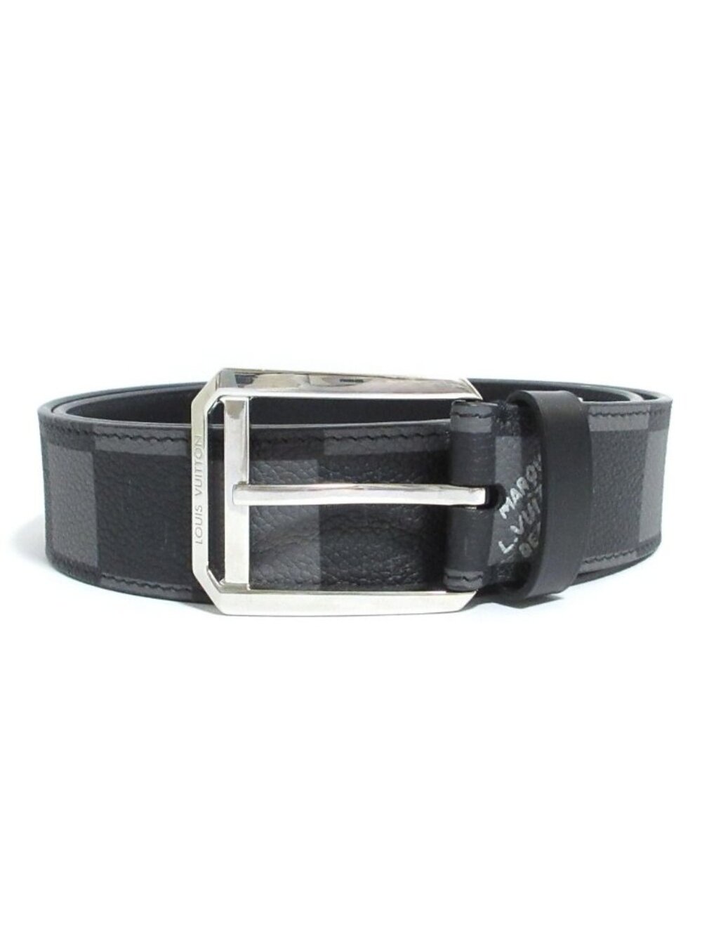 Louis Vuitton Ceinture Architect Damier Graphite Archives Belt 90 36 Black Gray